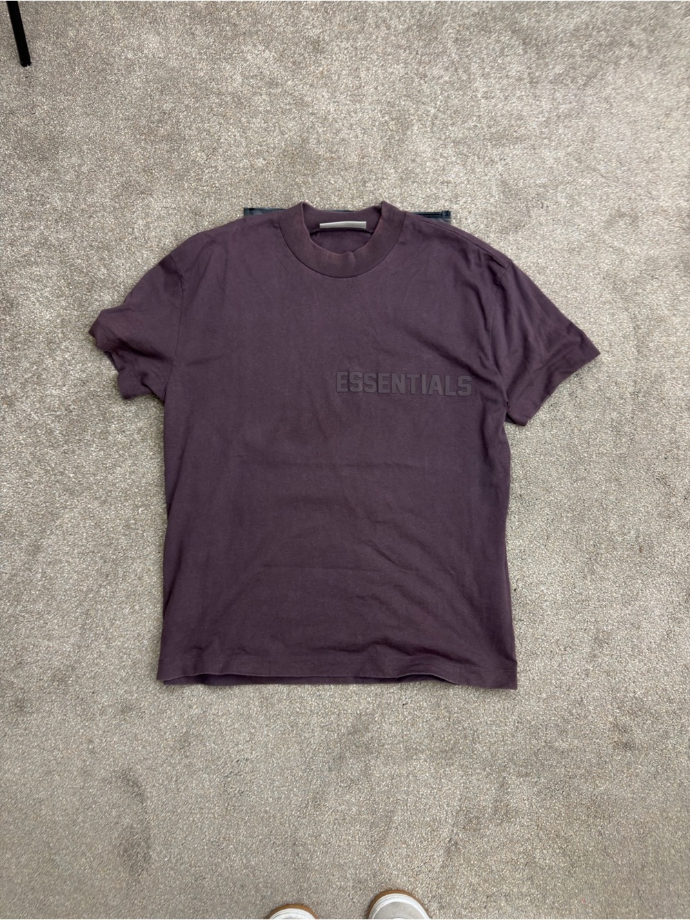 ESSENTIALS Men's Short Sleeve Crewneck T-Shirt - Plum